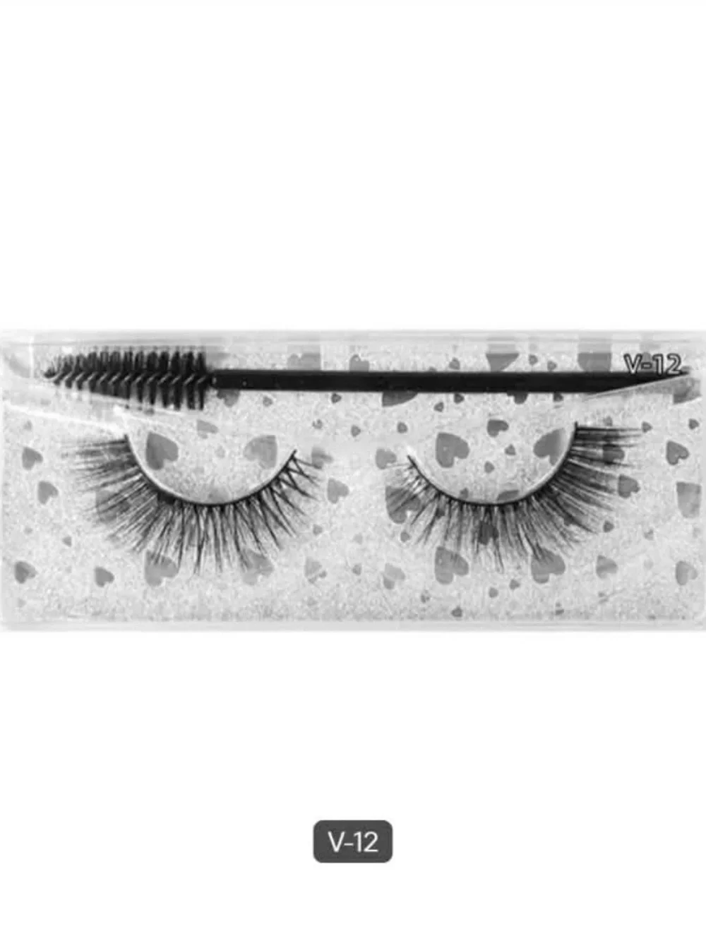 3D Mink Lashes with Spoolie - Black (V-12)